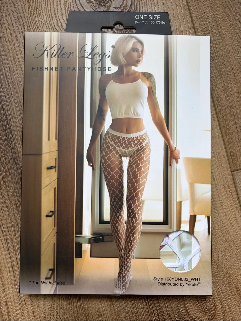 Women’s White Fishnet Pantyhose